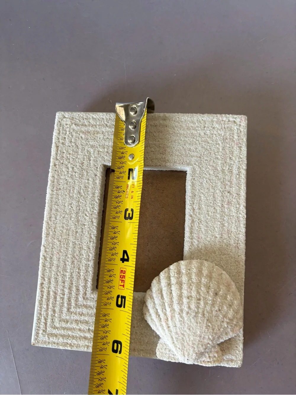 Cream Textured Seashell Photo Frame by Pier One